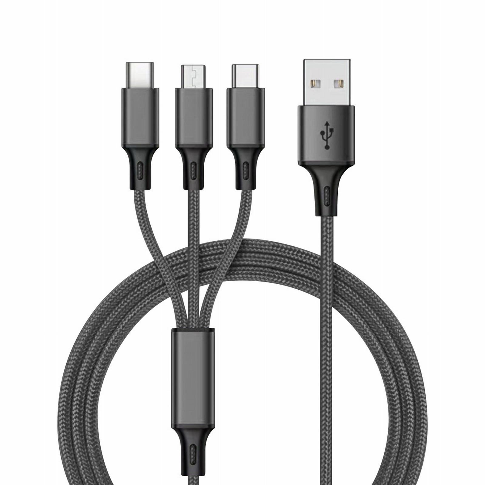 thumbnail image 4 of Cable De Carga Usb Rápido 3 En 1, Cable Cargador Multifunción Universal Para Teléfonos Móviles, 4 of 4
